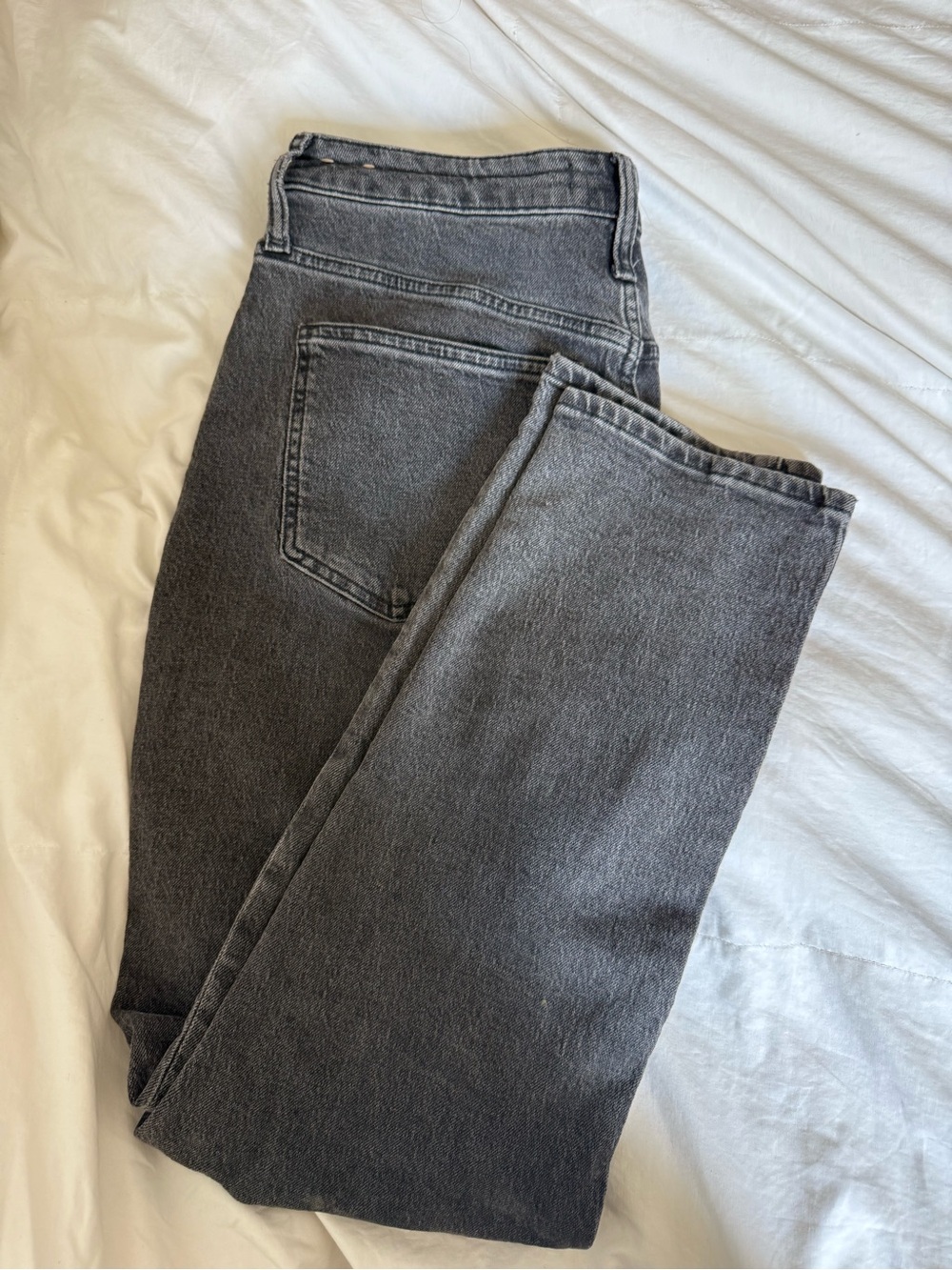 Madewell Curvy Perfect Vintage Jean Straight Leg Jeans in Washed Charcoal Gray